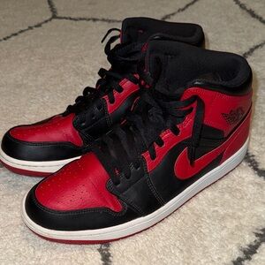 Jordan Black and Red Men's Sneakers